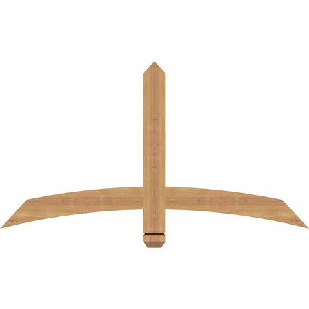 Ekena Millwork Bellingham Timber Gable Bracket, Western Red Cedar, 48"W x 26"H x 1 1/2"D x 3 1/2"F, 13/12 Pitch GBW048X26X0204BEL00SWR
